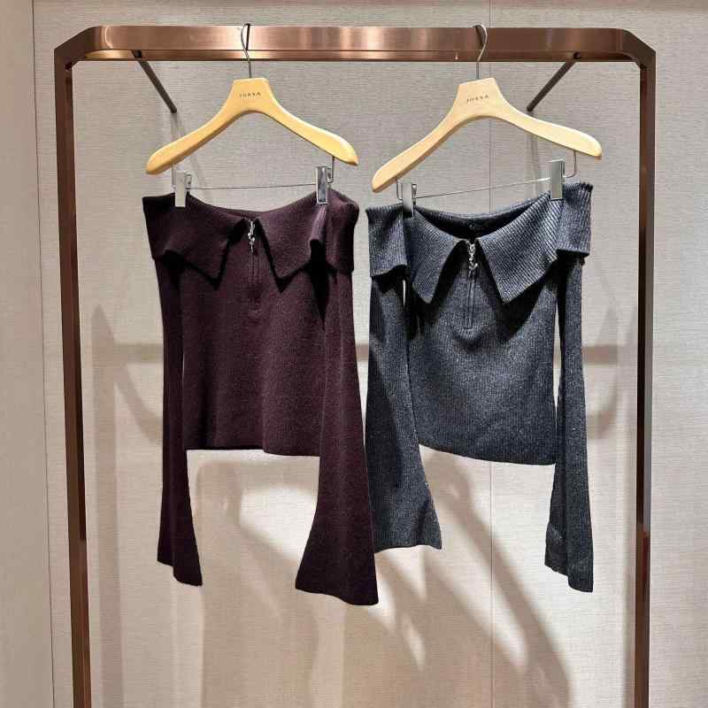 編み物 トップス 長袖 プルオーバー 翻領 通い用 人となり 短丈 上張り 秋 亭主もち用 単品 基本原則款 生まれ変わり衣料繊維 ビスコース人絹 純色 セットインスリーブ ノン鉄 処理 まっ黒い赤銅色 薄墨色 並み並み厚 ゆったり影ぼうし 名媛風 角袖巡査 愛くるしげ 軽さ 伸縮性 レディースファッション-トップス