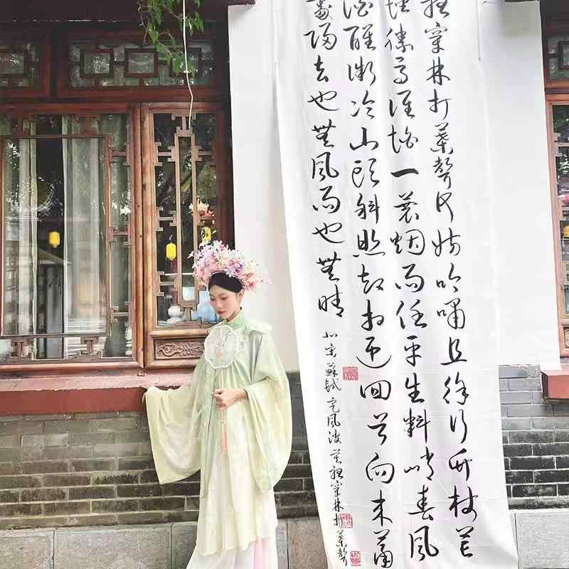 書道 水墨 掛け布 混紡 ポリエステル タペストリー 黄色 長方形 防水 室内装飾 書斎 飲食店 背景布 カフェ 茶室 吊り下げ 壁掛け 伝統柄 詩詞 デザイン 寝室 ダイニング 商用 軽量 手洗い可能