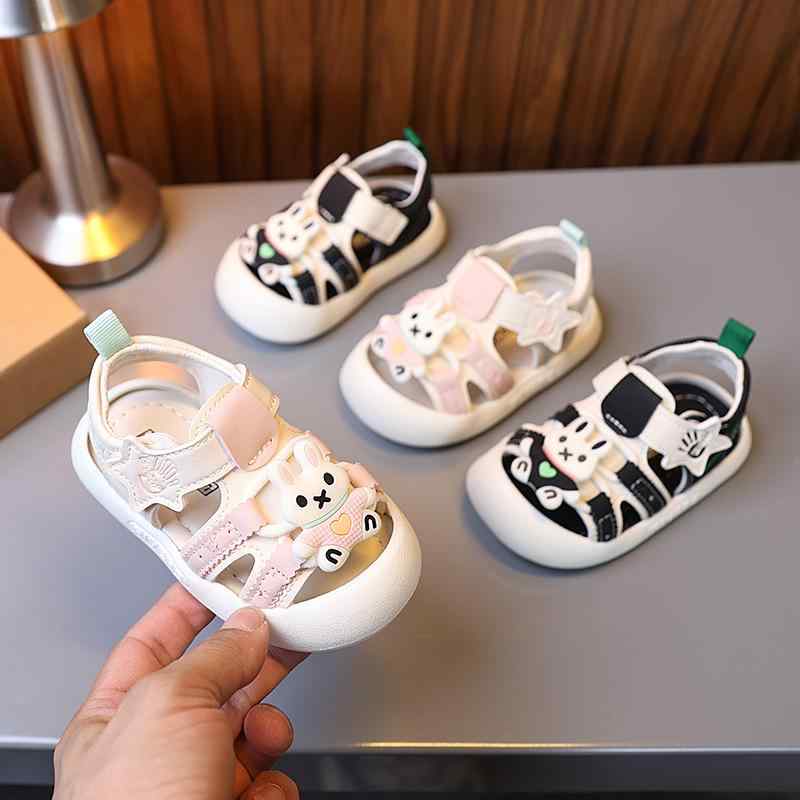 ベビー 男女兼用 1-3歳 女の子 男の子 靴 カード 柄 夏 沙? サンダル ソフトソール 防滑 軽量 合成革 透気 ピンク ブラック 低筒 魔?? スポーツスタイル ビーチ 遊び用
