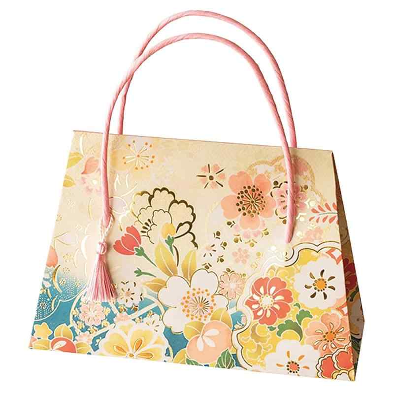 ヘッズ 紙袋 22×15×8cm 和風 フラップペーパーバッグ 七五三 お年賀 プチギフト 手土産 HEADS