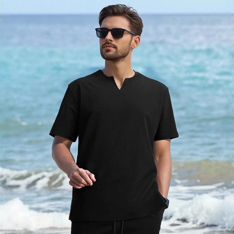 メンズ Tシャツ トップス 男性用 夏 春夏 Vネック 短袖 ゆったり 合体 透気性 吸湿速乾 ポリエステル 再生繊維 純色 白色 ブラック ネイビー 休? ヒップホップ ストリートファッション 青年向け 軽量 スポーツ 日常使い カジュアル