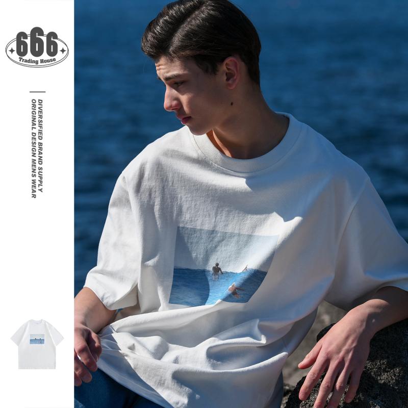 Tシャツ メンズ 短袖 綿 素材 白色 夏 日常 トップス ゆったり シルエット 透気性 耐久性 無地 プリント 柄 クリエイティブ デザイン ルーズフィット ソフト タッチ コットン シャツ 休日 カジュアル ウェア ティーン 向け ファッション