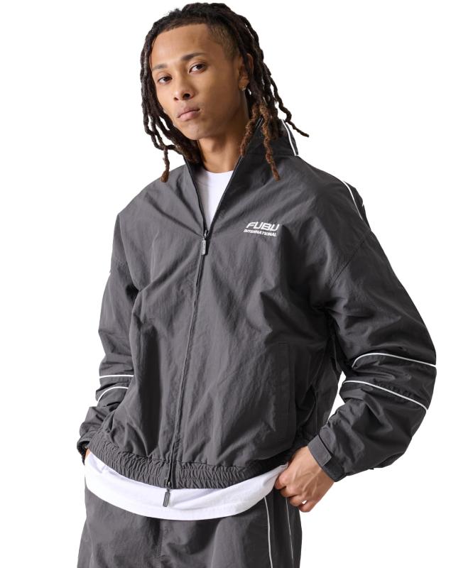 [FUBU] トラックジャケット メンズ レディース ジャージ ナイロン ジップアップ 長袖 アウター 秋服 冬服 春服 fam-52308