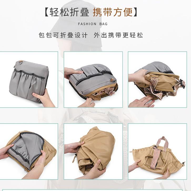 バッグ 女性用 軽量 多機能 旅行 収納 肩掛け バックパック 牛津布 ポリエステル ライニング 透気性 純色 ・柑其色 ブラック グレー ブラウン 春 日常使い カジュアル スタイル コンパクト 変形可能
