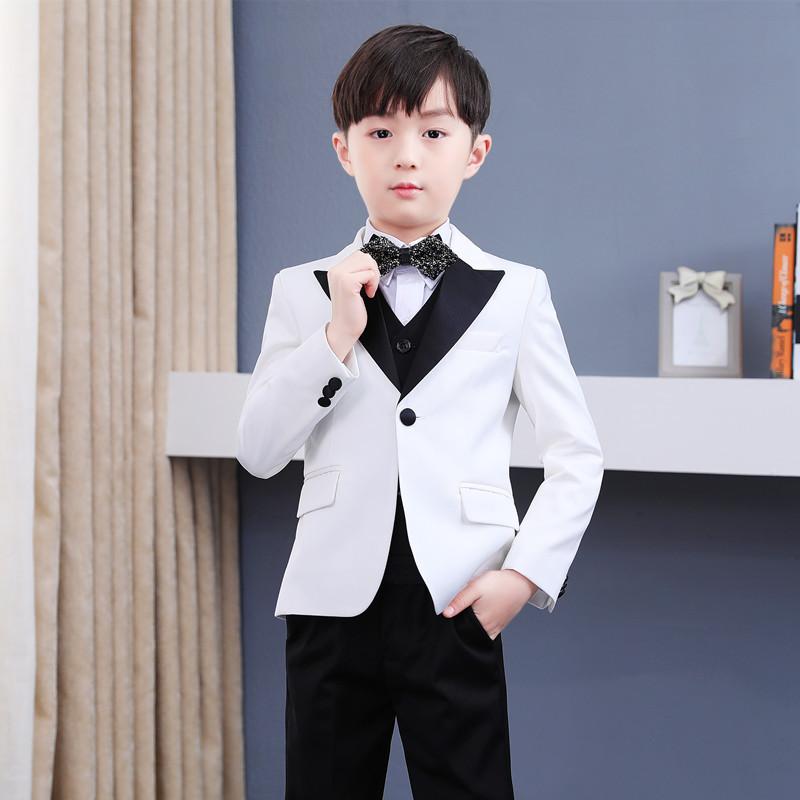 男児スーツ 男の子 子供服 英国風 礼服 フォーマル ウエストコート 長袖 長ズボン 純色 ポリエステル混紡 柔らかい素材 3点セット 100～140cm 110cm 120cm 130cm 140cm 日常使い 学校行事 演奏会 秋冬 通年