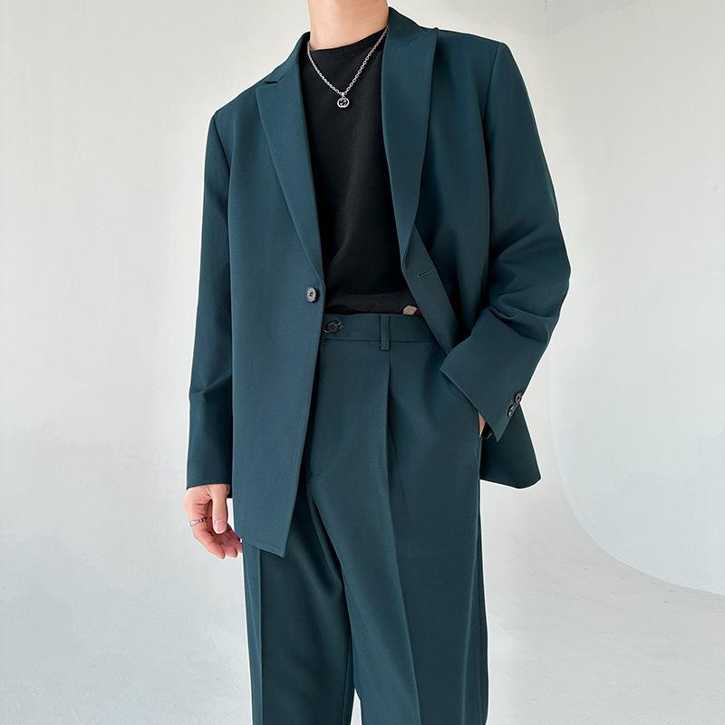 メンズ 西服セット ジャケット スラックス 組み合わせ 春秋 春夏 秋冬 軽量 伸縮性 混紡素材 ポリエステル ポリウレタン 再生繊維 接触冷感 吸湿速乾 免?加工 ゆったりシルエット ラフスタイル 痩せ見え 軽熟風 スタイリッシュ ビジネスカジュアル