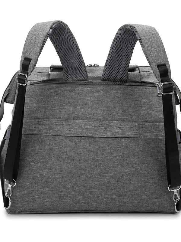 ママバッグ 菱格柄 メンズ レディース キッズ 牛津布 横型 ソフト 肩掛け バックパック 多機能 旅行用 母子 ミルクボトル収納 携帯 日常 都市 シンプル ブラック グレー ブルー 春 ジッパー 携帯ポケット 内ポケット 三本肩紐 軽量 収納力 普段