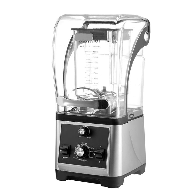 静音 フルオート かき氷機 カバー付き 家庭用 商用 ブレンダー スムージー ミキサー 1L から 3L 容量 2200W 高出力 45000回転 プラスチック製 コンパクト サイズ 22x21x48cm 欧州規格 対応 ノイズ低減 デザイン 自動操作