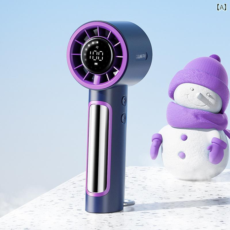 手持ち 扇風機 デスクトップ 高速 USB ポータブル ハンディファン 数値表示 100段階 風速調整 冷却 無刷モーター 低騒音 36dB以下 ブルー ホワイト ピンク 2000mAh 以上 大容量 長時間 6-8時間 持続 軽量 200g 屋外 スタ