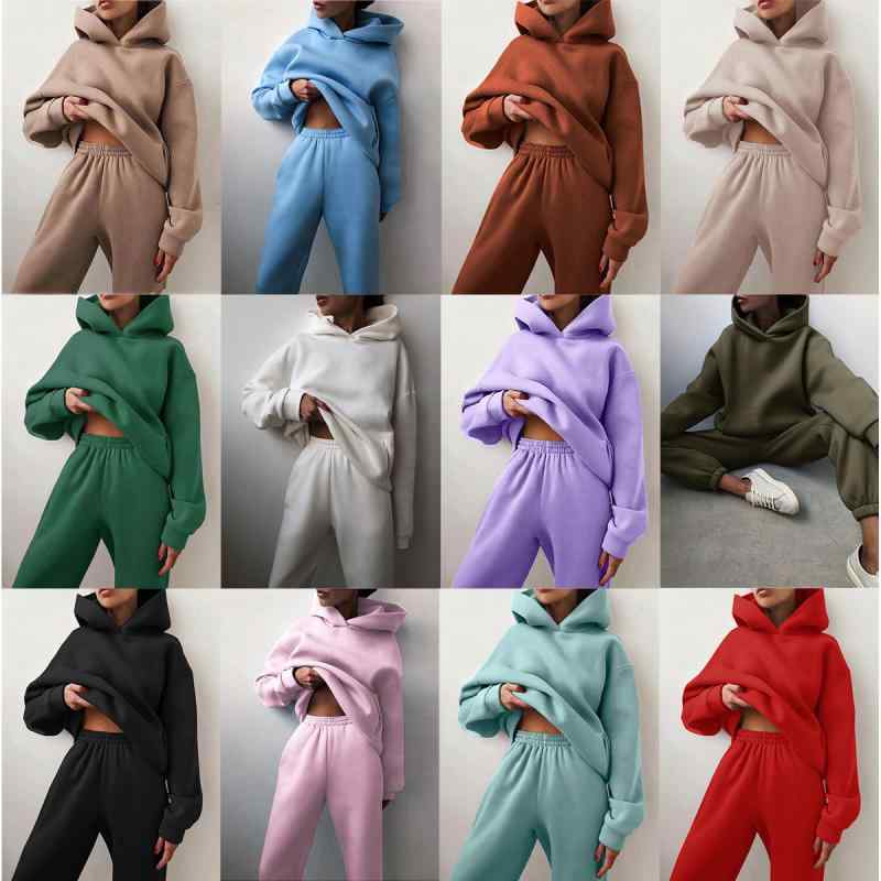 レディース 秋冬 セットアップ 長袖 スウェット トップス ロングパンツ ポリエステル 素材 ゆったり シルエット ポケット デザイン ポケット付き ゆったり フィット 伸縮性 軽量 吸湿速乾 ブラック グリーン ピンク ミリタリーグリーン ベージュ レ
