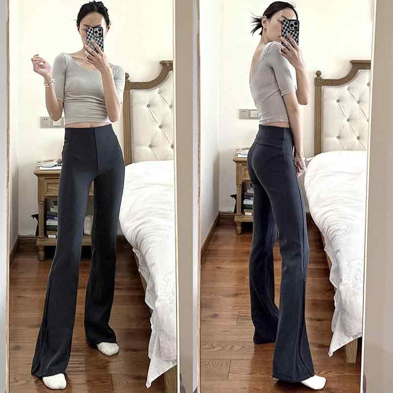 レディース ロングパンツ ミラーパンツ 高腰 ジップ 切り替え 接触冷感 ポリエステル ストレッチ ブラック ホワイト ネイビー 春夏 普段使い カジュアル 軽量 伸縮性