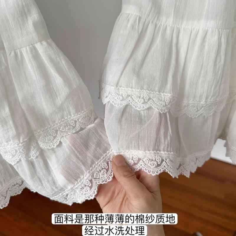 スカート 女性用 春夏 白色 レース 蛋・啾 半身 短丈 高腰 Aライン フレア かわいい 気質 通勤 都市 軽量 伸縮性 綿 レース 切り替え デザイン ハーフ丈 スリム 脚長 効果 ビッグシルエット 普段使い
