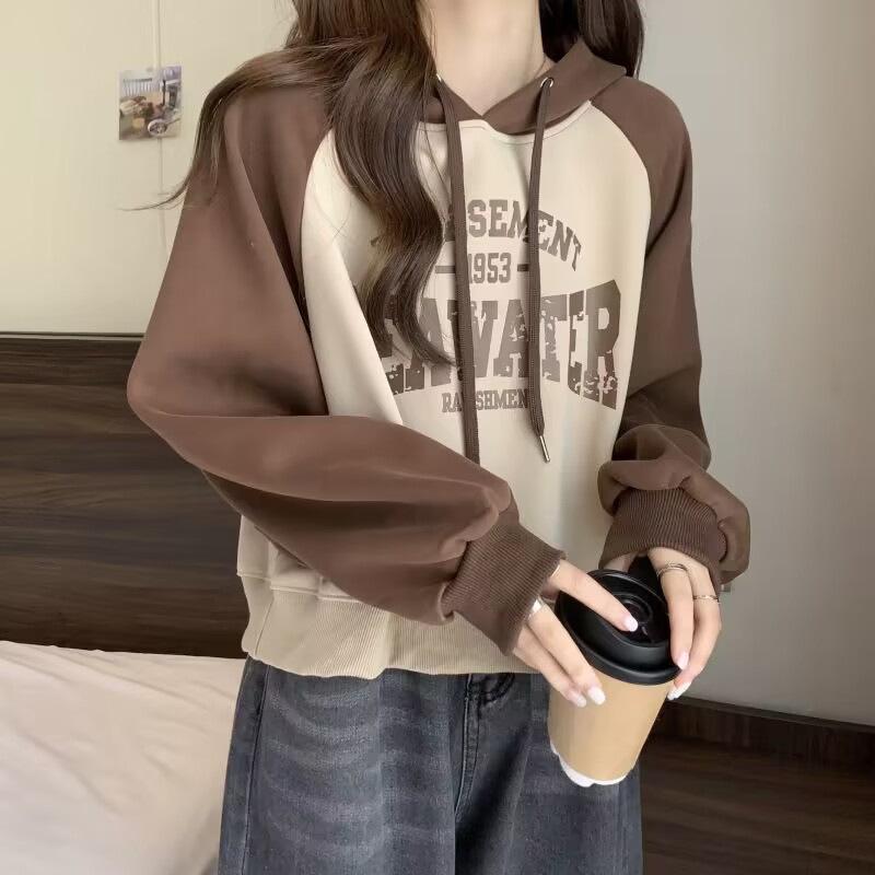 レディース フーディ 秋冬 コットン風 メッシュ素材 肩落とし 長袖 トップス かわいい プリンセススタイル 学生服 普段使い 軽量 暖かみ ココアカラー ダークグレー ハイネック ゆったりシルエット ソフトタッチ 吸湿性