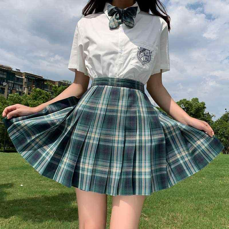 レディース スカート 百褶 短め 格子柄 綿 TR素材 口袋付き ハイウエスト 学院風 かわいい 清新 甘め 秋冬 普段使い 軽量 伸縮性 ジッパー 女性用 半身スカート プリーツ チェック トップス 組み合わせ