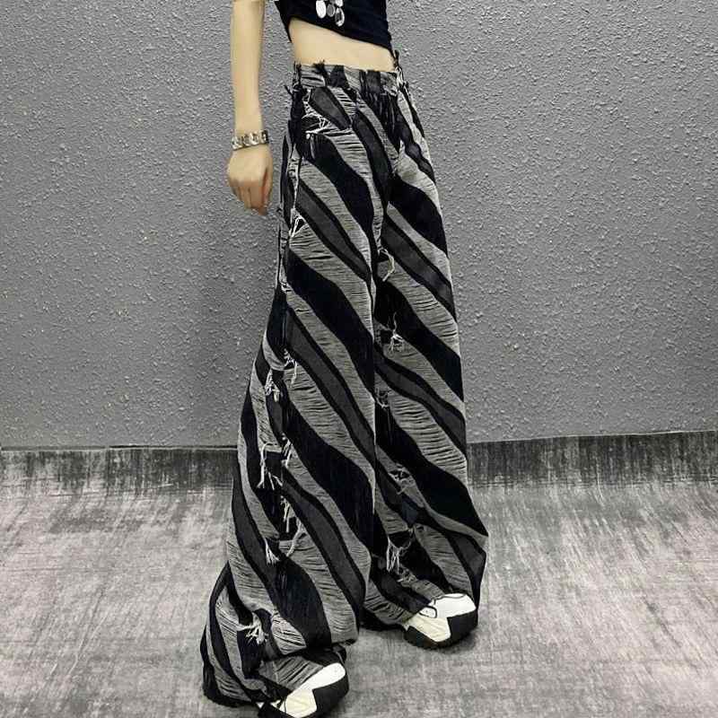 レディース 牛仔パンツ デニム 綿素材 夏用 黒 ハイウエスト ワイドレッグ ロング丈 切り替えデザイン 毛フェザーエッジ ボタン ゆったりシルエット スリム効果 通勤スタイル 都会的 セクシー 軽量 通気性 伸縮性