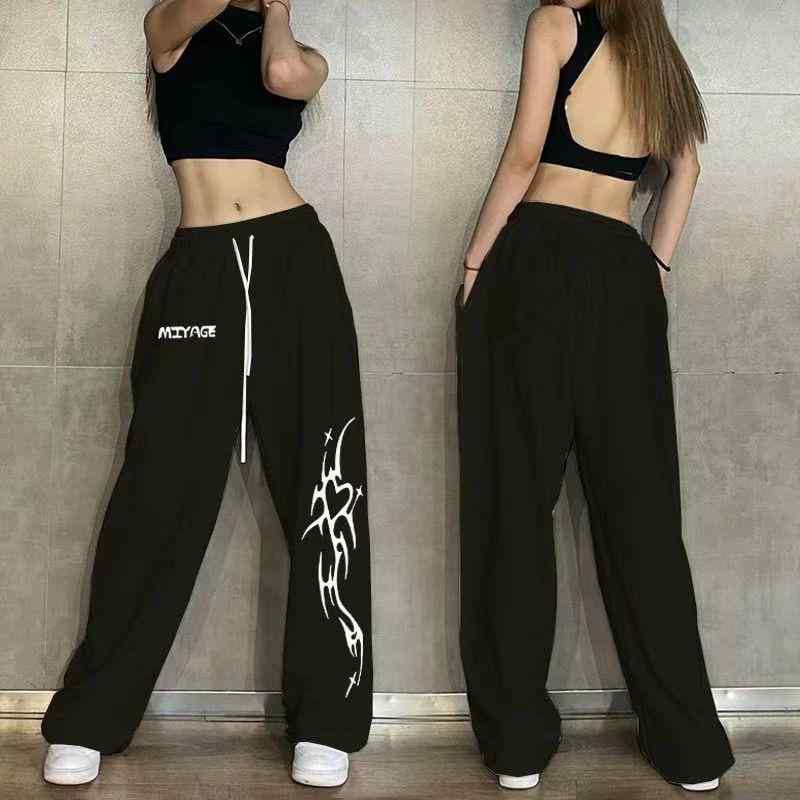 レディース ハーレムパンツ 高腰 ワイドレッグ 九分丈 運動 ダンス ヒップホップ ストリートスタイル 切り替え ポケット ポリエステル 微弾性 薄手 軽量 吸湿速乾 ブラック ホワイト レッド 蛍光グリーン オレンジ ブルー ピンク 春夏 普段使い 通