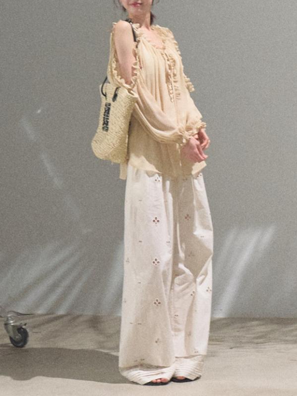 シャツ 女性用 夏 春夏 接触冷感 ポリエステル 切り替え 長袖 ゆったり ボートネック 短丈 バックオープン ドローストリング フリル 杏仁ミルクイエロー 純色 セットインスリーブ 日韓カジュアル ゆったりシルエット 吸湿速乾 軽量 通勤 普段使い 部 8,451円