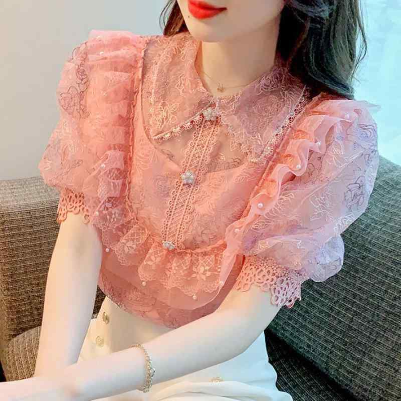 レディース シャツ 泡泡袖 雪紡 トップス 女性用 蕾? ブラウス 香?色 ピンク 春夏 ロマンチック スタイル 気質 通勤用 都市風 開衫 スタイル 荷叶? デザイン 娃娃? 飛飛袖 超長袖 軽量 素材 柔らかい 質感 爽やか 着こなし 8,476円