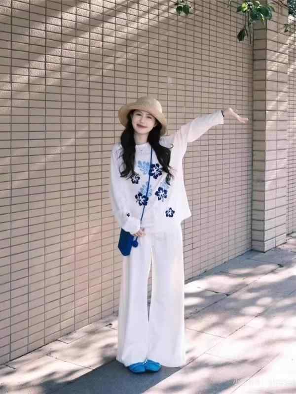 Tシャツ 女性用 長袖 白色 花柄 プリント トップス ルーズフィット 薄手 防晒 ガード シャツ 気質 通勤 スタイル 快適 ゆったり シルエット 普通丈 丸首 プリント 柄 夏 紫外線対策 軽量 吸湿速乾 素材