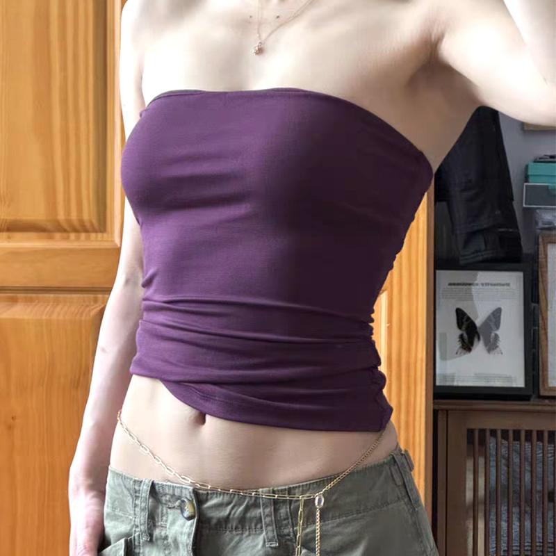 レディース キャミソール ブラトップ インナー トップス ショート丈 修身シルエット 純色 ハイウエスト 女性用 夏用 高弾性 接触冷感 吸湿速乾 軽量 ブラック ホワイト イエロー ピンク ブルー グレー パープル 街頭スタイル セクシー かわいい 普