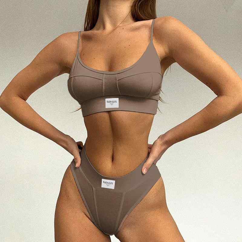 レディース 冬 セクシー ビキニ セット トップス ショーツ 無袖 ニット ポリエステル ナイロン 混紡 ブラック ホワイト コントラスト カラー 切り替え デザイン ユース プライベート ファッション バケーション スタイル ラウンジウェア カジュアル 5,439円