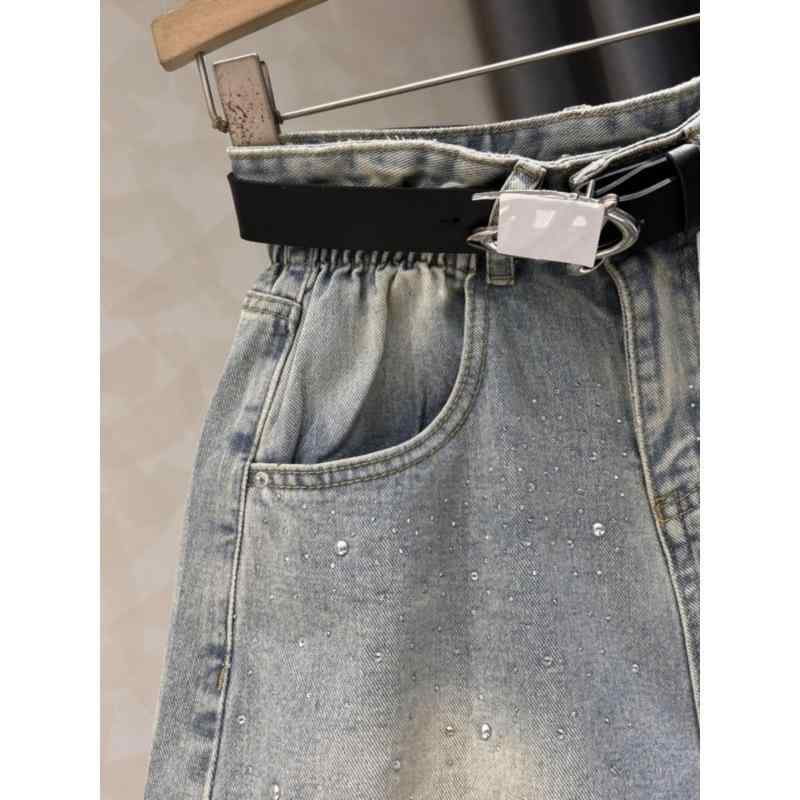 レディース デニム ショートパンツ 黒灰 夏用 高腰 巻き? ワイドレッグ 熱パンツ 復古 スリム ストレート 微弾性 ポリエステル 混紡 私服 御姐風 甘美 清新 日常使い 軽量 切り替え デザイン ハイウエスト ビッグシルエット 潮スタイル