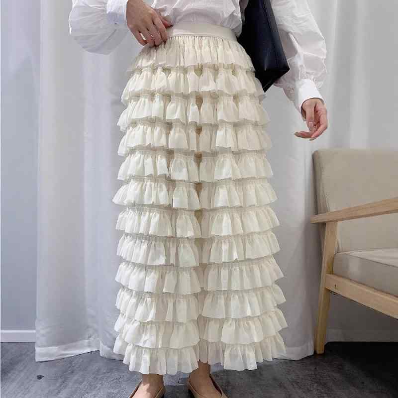 スカート 女性用 春夏 半身スカート プリーツスカート 中長丈 雪紡素材 切り替えデザイン 刺繍 花柄プリント フレアシルエット 伸縮性 ウエストゴム かわいい 清楚 普段使い 軽量 通勤 デイリー ブラック ホワイト ベージュ系
