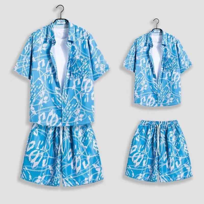 メンズ 夏 シャツ セット 復古 プリント フラワー 柄 短袖 ボタンシャツ 短パン セット ストリート スタイル ヒップホップ ファッション ゆったり ルーズ フィット カジュアル 普段使い ビーチ ウェア ポリエステル 薄手 素材 吸湿速乾 機能 ブ