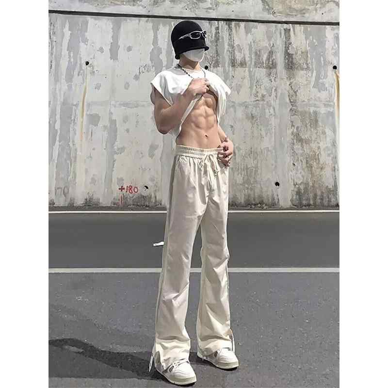 メンズ 工装パンツ 修身 直筒 微喇 排扣 裏起毛 ミリタリー 機能性 米白 黒 白 コットン混紡 ポリエステル 耐摩耗 免? 微弾性 多ポケット 中腰 長丈 青春 流行 レトロ 米白色 黒色 白色 黒色加厚 米白 黒 白 黒加厚 コットン ポリエステル