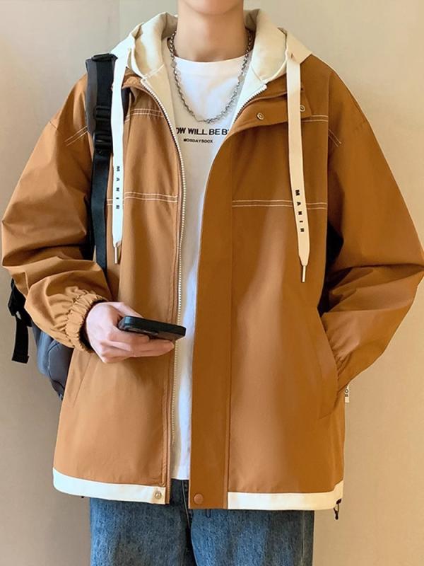 メンズ 上衣 ボンネット付き添い人 長袖 綿織物混紡 透人となり 耐摩耗 防風 ゆったり影ぼうし 立襟 ジップアップ 衣嚢付き添い人 直裾 ノン鉄産業 黒 ベージュ 緑 ミリタリー 緑であること 秋冬 兄ちゃん向け 日常使い走り アウトドア やり方着風 心地よい ス