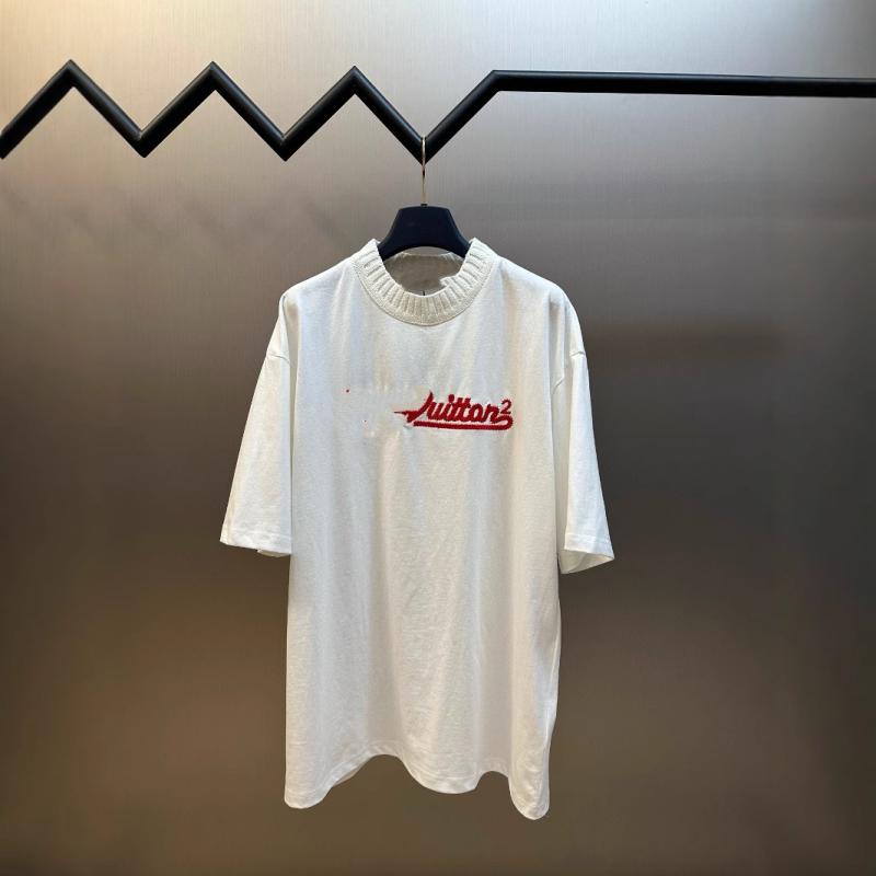 Tシャツ メンズ レディース 短袖 ロゴ刺繍 綿素材 透気性 米白 米白色 幅広 ゆったり 日常 ストリート ファッション 夏季 トップス カジュアル 針織 ロゴプリント 袖標準 セットアップなし｜LiLishop6
