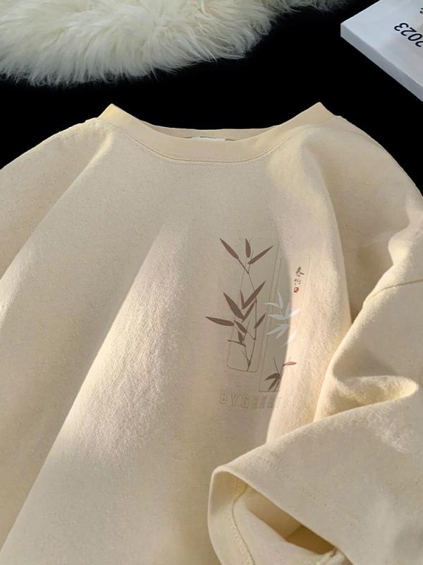 メンズ Tシャツ 短袖 夏 純棉 薄手 ゆったり デザイン 日常 防皺 耐摩耗 色牢度高 杏色 黒 白 青年 日常使い 涼しい