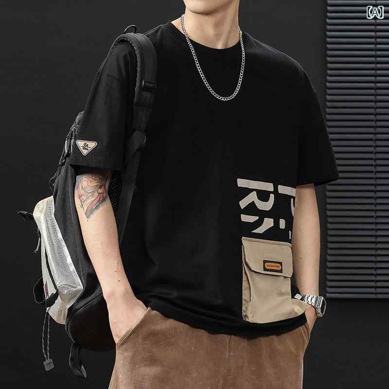 メンズ Tシャツ ゆったり 大きいサイズ 半袖 インナー 丸首 無地 綿混紡 抗菌 動物プリント 黒 浅軍緑 夏 ゆったりシルエット 高身長対応 150kg対応 短袖トップス ルーズフィット 日常使い 軽量 伸縮性 ユニセックス