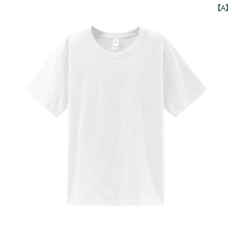メンズ Tシャツ 短袖 丸首 綿 白 黒 グレー 厚手 300g ゆったり ルーズフィット 透気性 吸湿速乾 防紫外線 防シワ 耐摩耗 嵌線 磨毛加工 春夏秋 日常 スポーツ 都市