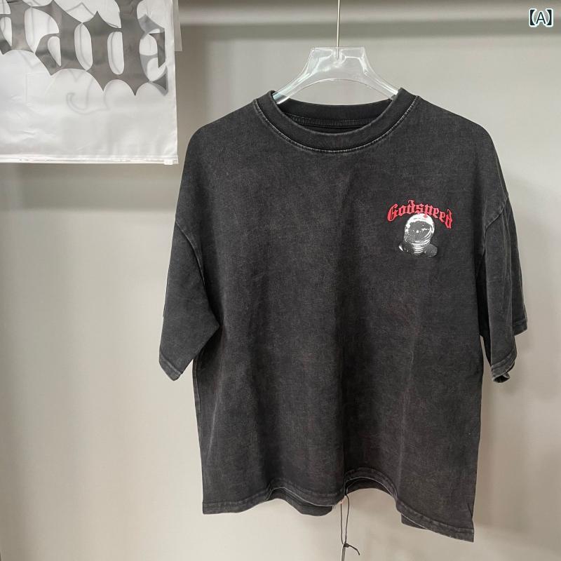 Tシャツ メンズ レディース 短袖 ユニセックス 綿 素材 透気性 ゆったり シルエット ヒップホップ スタイル 丸首 セットアップなし 印花 デザイン 黒 色 夏 シーズン 青年 向け カジュアル 用途 カードゥーン アニメ パターン トップス 無地