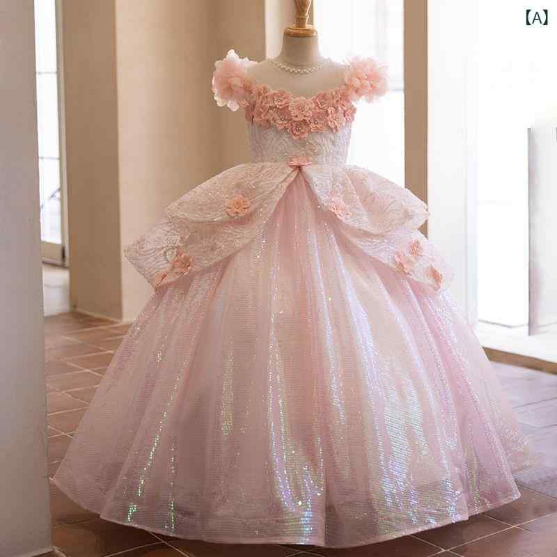 ファッションプリンセススカート超 妖精 児 ブラックタイ t 台 見せ物 小わっぱ 生まれ落ちる 日 パーティープリンセススカート 花 童 進行掛り
