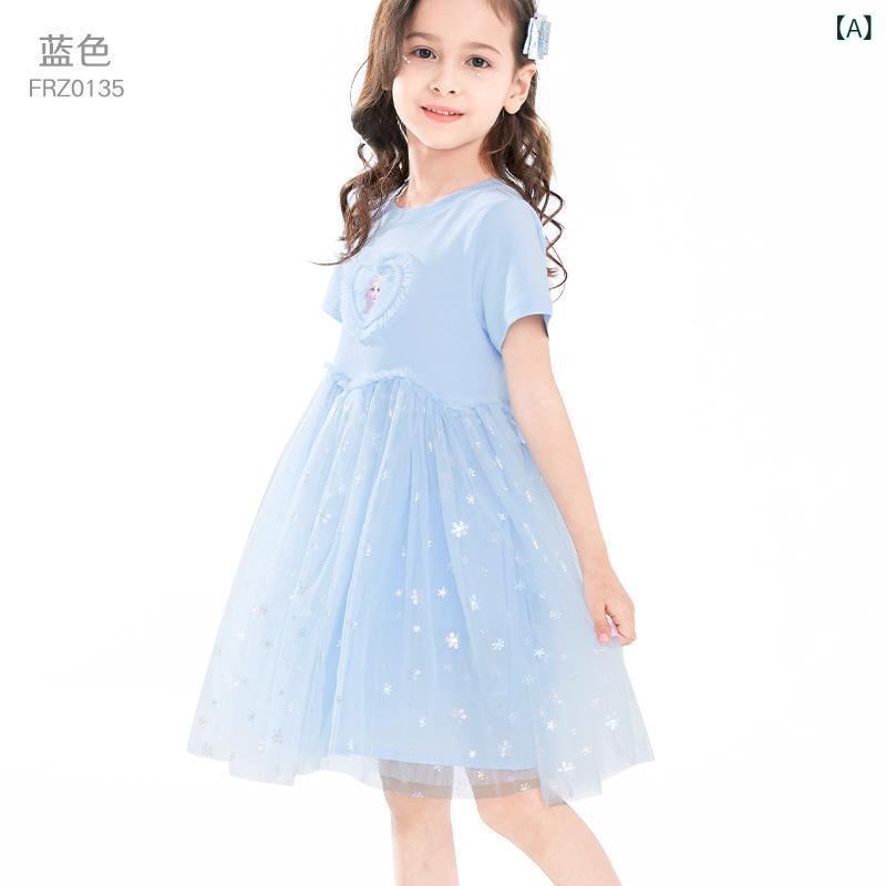 御嬢さんの 衣裳 艾 莎氷 雪 姫の スコートの 夏服の 2025 新型の サイバー空間の スコートの 薄べったい 印字機の 御嬢さんの 洋 気の 夏