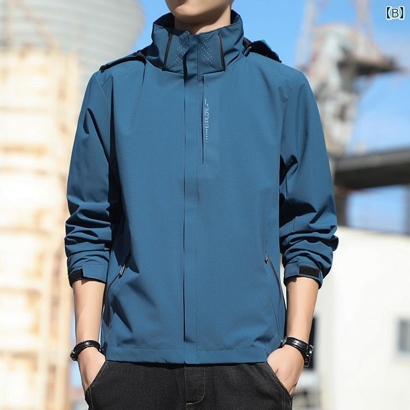 人気の ジャケット、 男女 兼用、 春秋 用、 アウトドア、 薄手、 登山 服、 カップル スタイル、 カジュアルウィンドブレーカー