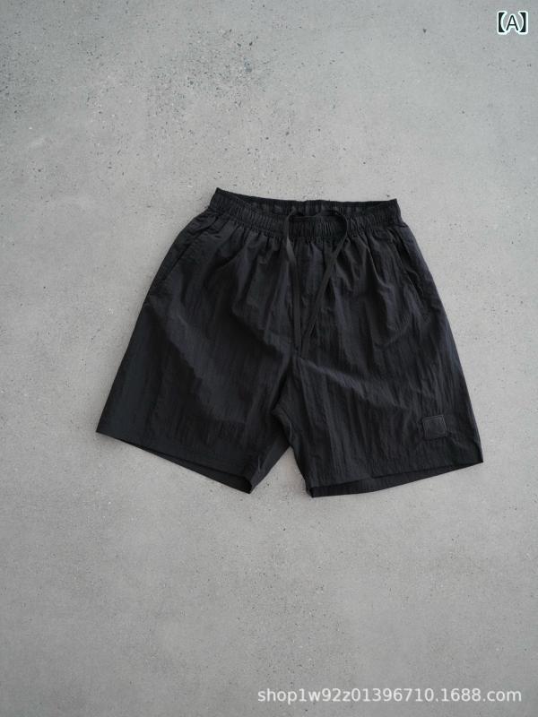 超 クール！ 夏の 新しい メタル ナイロン 弾性 ウエストルーズ 水泳 パンツビーチパンツクラシックメンズと レディース同じ スタイル
