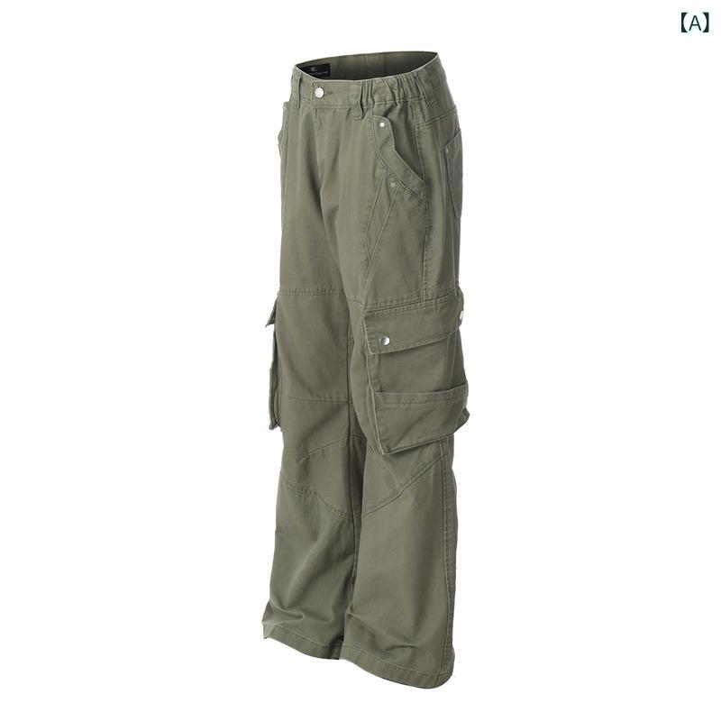 DC D 1658 アメリカの レ トロな多 ポケットの 男性の 服装の ズボンの ゆったり した ストレートな 構造の 機能の 風の カジュアルな ズボン 6,445円