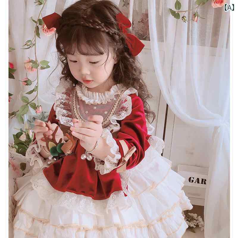 子供の 夏の スペインの お姫様の スカートの 女の子の ロリータの ワンピースの 赤ちゃんの 誕生 日の 洋服の 歳の ドレスの 長袖