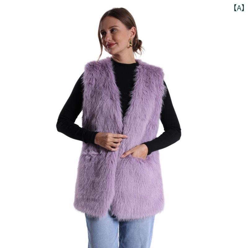 毛皮の 馬は 秋冬の 新型の 毛皮の ベストの 女性を 挟んで ウサギの 毛の 馬の 甲の 女性を 防ぎます。