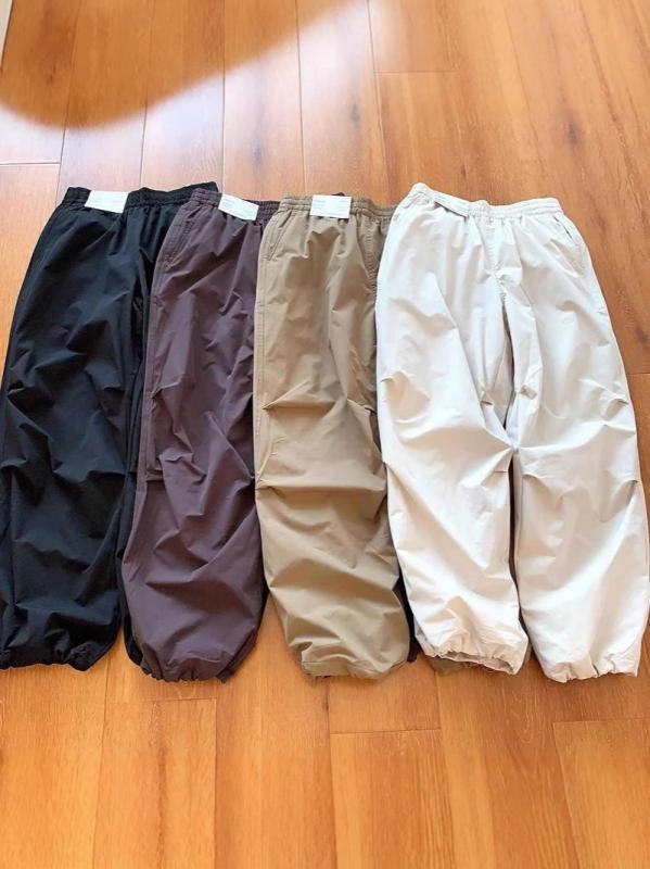 レディース 秋冬 長ズボン 保暖パンツ 保温 暖か 厚手 ワイドパンツ ゆったり シルエット ストレート シルエット ハイウエスト 無弾性 ポリエステル 繊維 都市 通勤 スタイル 気質 黒 ベージュ ブラウン ミックス