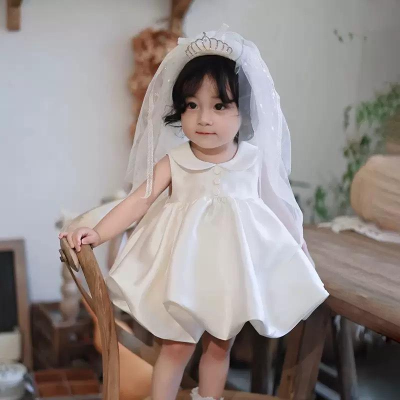 御嬢さん もの言う花 御召しもの お姫様 スコート 衣裳 愛くるしげ 蓬蓬スコート 夏用 軽さ 礼服 ポリエステル 白 お姫様表現スタイル 褶?産業 上塗り産業 エンザイム洗いもの 無袖 長袖 オール季節 80-130糎 御嬢さん 赤ちゃん 1-3歳 愛くるしげ