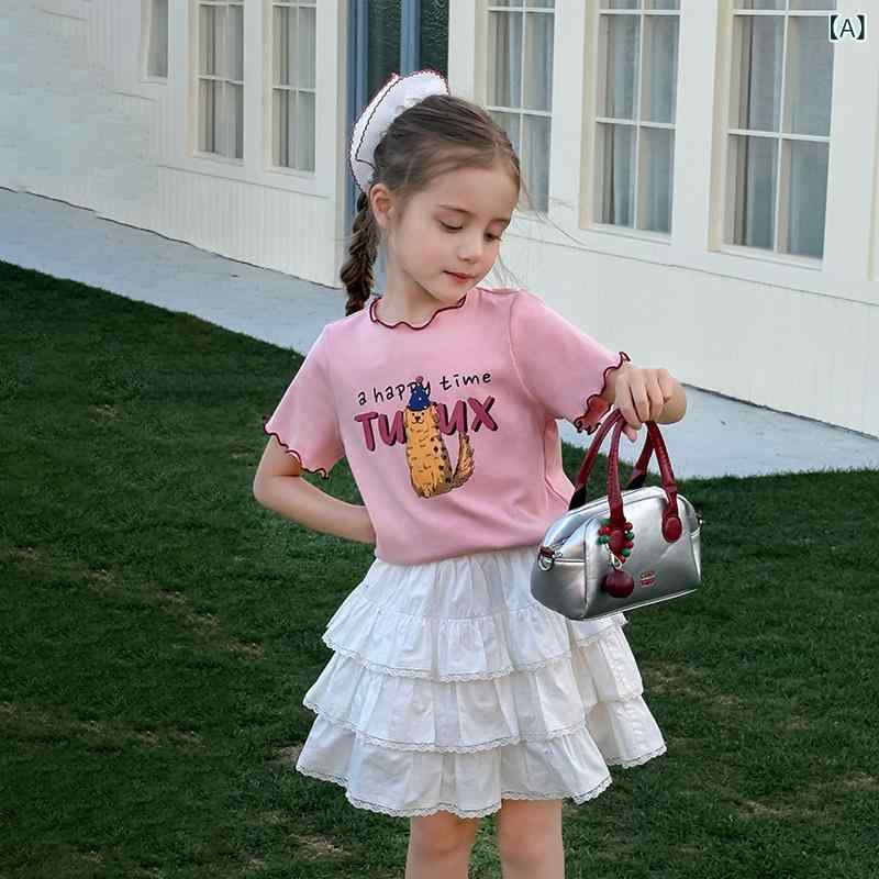 女の子 Tシャツ 短袖 トップス 夏用 綿素材 柔らかい 透気性 丸首 かわいい カード プリンセス 親子 ピンク 杏 イエロー ポップ 100cm 110cm 120cm 130cm 140cm 150cm 160cm 170cm