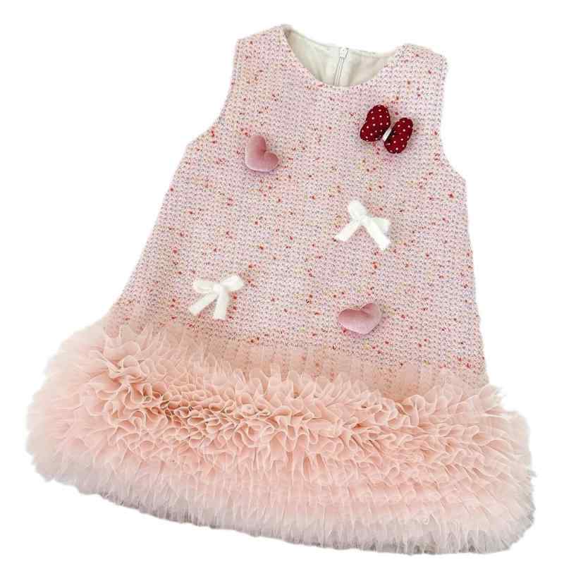 女の子 ワンピース 秋冬 子供 プリンセス スカート セット 背心 スカート 吊り帯 スカート 加厚 綿 ポリエステル 混紡 柔らかい 生地 無袖 フレア スカート プリンセス スタイル インファント トドラー 1-3歳 80-100cm 身長 対応 カ