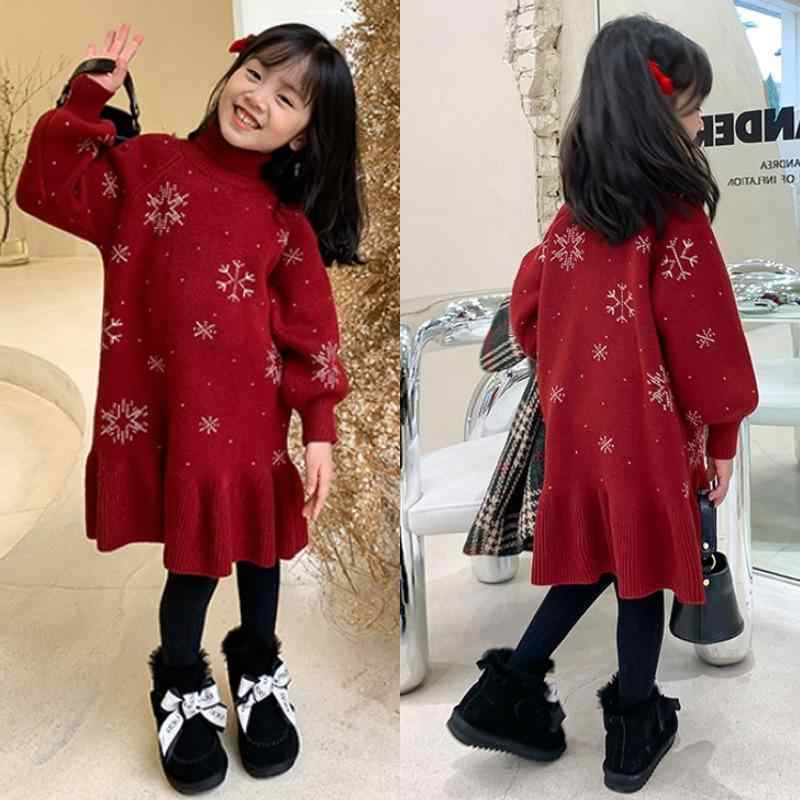 {"result": "女の子 ワンピース 秋冬 ハイネック ニット スカート 連衣裙 子供 洋気 セーター 雪花 ロングスカート 加厚 A字 赤 ポリエステル 3-8歳 100-140cm 3-8歳 女の子 秋冬 ハイネック ニット スカート 子供 セ