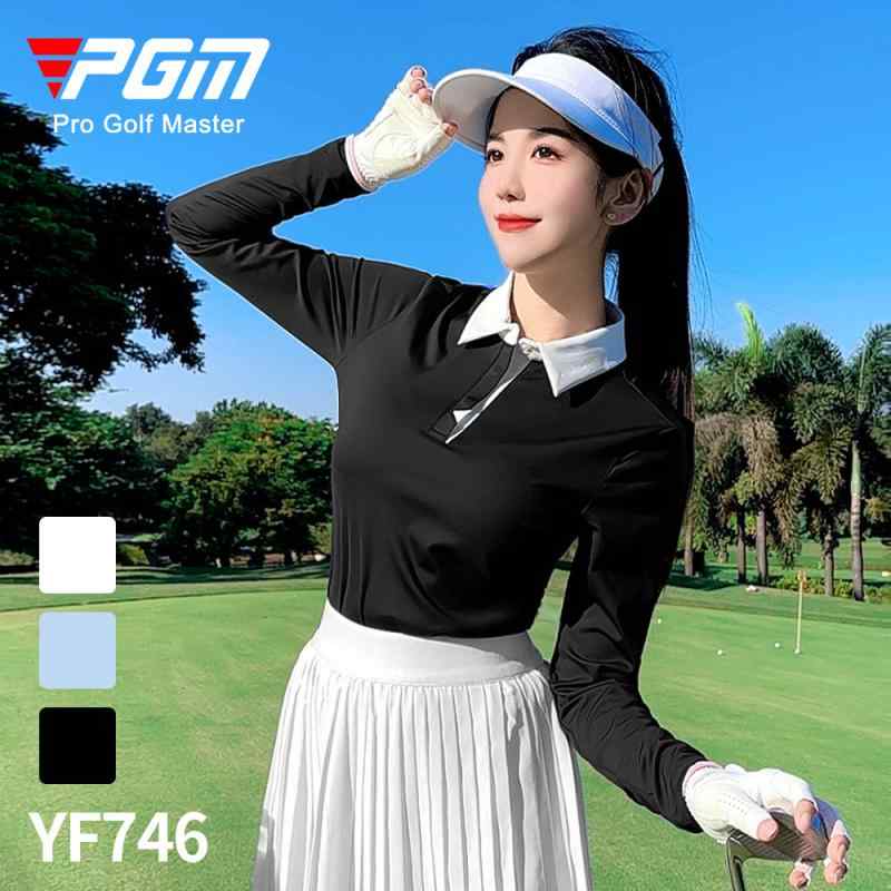 レディース ゴルフ トップス 長袖 Tシャツ 伸縮性 ポリエステル混紡 切り替えデザイン スポーツウェア 春冬 秋 ゴルフウェア 弾力 面料 ピンストライプ 無地 軽量 快適 フィット アクティブ スタイル 女性用 ゴルフ服 秋冬 春 運動 ファッション｜LiLishop6 11,172円