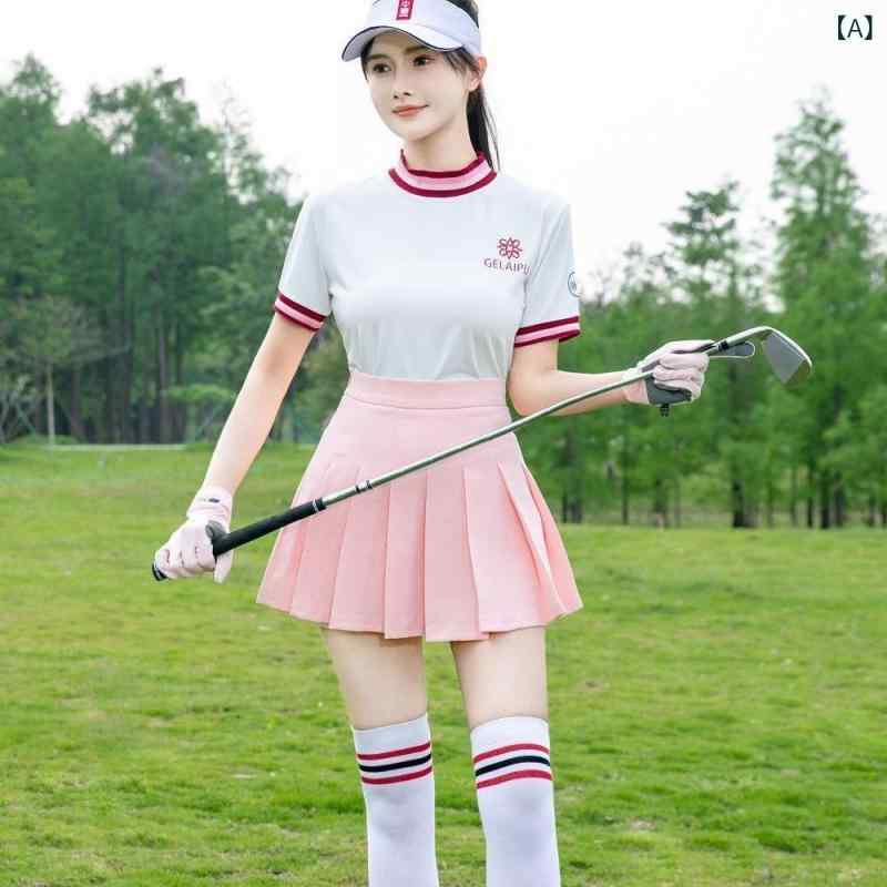 ゴルフ レディース セットアップ 春夏 透気 速乾 竹繊維 修身 短袖 Tシャツ トップス スポーツ 休? 白色 黄色 ピンク 女性用 屋外 ゴルフウェア 竹繊維素材 軽量 快適 アクティブ ウェア|LiLishop6