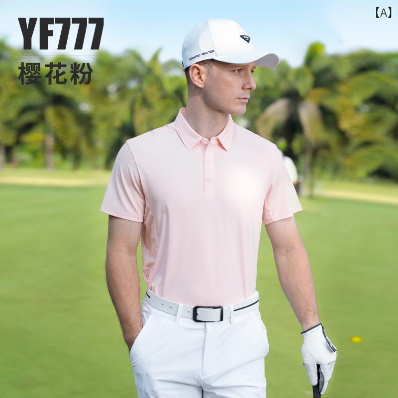 ゴルフ スポーツシャツ メンズ 短袖 春夏 速乾 当たること冷感 ポリエステル 無仕立てもの 衣領 側辺 透気孔 桜花粉 黒 白 純色 軽さ 好いたらしい 伸縮性 通い 普段使い走り アウトドア